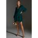 Anthropologie Dresses | Anthropologie Tiered Ruffle Mini Dress Emerald Green Size Medium | Color: Green | Size: M