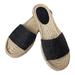 J. Crew Shoes | Nwt J.Crew Black Woven Raffia Strap Espadrille Sandal Size 9 | Color: Black/Tan | Size: 9