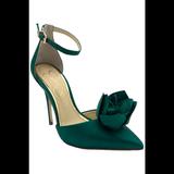 Jessica Simpson Shoes | Jessica Simpson Winlyn Stiletto Matte Satin Gem Green - Medium | Color: Green | Size: Various