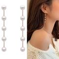 Anthropologie Jewelry | 14k Gold Plated Pearl Drop Earrings 3-6#1 | Color: White | Size: Os