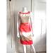 Nine West Dresses | Nine West Ombre Coral White Tan Sheath Dress Size 6 | Color: Orange/White | Size: 6