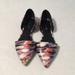 Nine West Shoes | Nine West Woman’s Closed Toe Back Of Heel Pink Cream Black Abstract Print Size 7 | Color: Black/Pink | Size: 7m