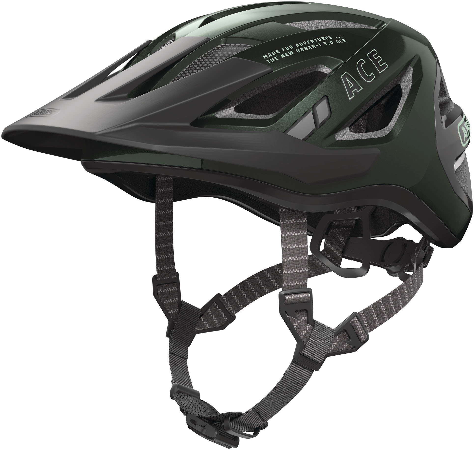 Fahrradhelm ABUS "URBAN-I 3.0 ACE" Gr. L, grün (moss grün), Helme, L Kopfumfang: 56cm - 61cm Image