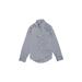 Van Heusen Long Sleeve Button Down Shirt: Gray Solid Tops - Kids Boy's Size 8