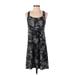 Tek Gear Casual Dress - A-Line: Gray Graphic Dresses - Women's Size Small