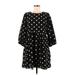 Blu Pepper Casual Dress: Black Polka Dots Dresses - Women's Size Medium