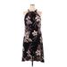 Jennifer Lopez Casual Dress: Black Floral Dresses - Women's Size X-Large