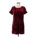 Hannah Casual Dress - DropWaist: Burgundy Dresses - Women's Size Medium