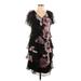 Ignite Evenings Casual Dress: Black Floral Dresses - Women's Size 10