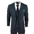 Green 3 Piece Check Tailored Fit Suit