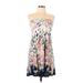 American Eagle Outfitters Casual Dress: Blue Floral Dresses - Women's Size Large