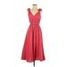 La Vie Rebecca Taylor Casual Dress: Red Dresses - Women's Size Small