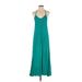 Forever 21 Contemporary Casual Dress - Maxi: Teal Dresses - Women's Size Small