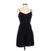 Divided by H&M Casual Dress - Slip dress: Black Solid Dresses - Women's Size 6