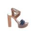 MICHAEL Michael Kors Heels: Blue Color Block Shoes - Women's Size 8 1/2