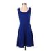 The Limited Casual Dress - DropWaist: Blue Color Block Dresses - Women's Size Small