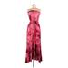 Rolla Coster Casual Dress - Maxi: Red Acid Wash Print Dresses - Women's Size Medium