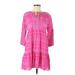Johnny Was Casual Dress - Popover: Pink Dresses - Women's Size Small