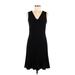 Ann Taylor LOFT Cocktail Dress - Sheath: Black Solid Dresses - Women's Size 8