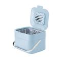 Joseph Joseph Intelligent Waste, Stack 4 Kitchen Food Waste Compost Caddy Recycling Bin with Odour Filter, 4 Litre / 1 Gallon - Light Blue