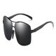 YGDBFB88 Sunglasses Trendy Aluminum Magnesium Polarized Sunglasses Fashion Men's Style Sunglasses Colorful Sunglasses Outdoor Sunglasses Sunglasses Unisex (Color : Black, Size : A)