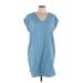 Old Navy Casual Dress - Popover: Blue Dresses - Women's Size Large