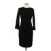 Susana Monaco Casual Dress - Midi: Black Solid Dresses - Women's Size Large