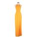 Express Casual Dress - Maxi: Orange Dresses - Women's Size Small