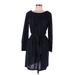 Ann Taylor LOFT Casual Dress - Sweater Dress: Blue Marled Dresses - Women's Size Medium