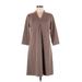 Liz Claiborne Casual Dress: Brown Dresses - Women's Size 10 Petite