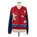 MERRY CHRISTMAS FROM V28 Cardigan Sweater: Red Sweaters & Sweatshirts - Women's Size X-Large