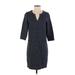 J.Jill Casual Dress - Sweater Dress: Blue Stripes Dresses - Women's Size Small Petite