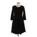 T Tahari Casual Dress - Sweater Dress: Black Solid Dresses - New - Women's Size Large