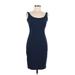 Laundry by Shelli Segal Casual Dress - Sheath: Blue Solid Dresses - Women's Size 6