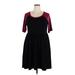 Torrid Casual Dress - A-Line Crew Neck Short sleeves: Burgundy Solid Dresses - Women's Size 2X Plus