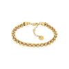 Armband TOMMY HILFIGER "Schmuck Edelstahl Armschmuck Ankerkette INTERTWINE CIRCLES", gold (gelbgoldfarben), Armbänder, Damen, Edelstahl