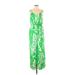Lilly Pulitzer Casual Dress: Green Dresses - Women's Size Large