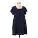 Madewell Casual Dress - Shift: Blue Solid Dresses - Women's Size Small