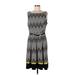 Jessica Howard Casual Dress - A-Line: Gray Jacquard Dresses - Women's Size 12