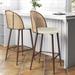 25.6" Rattan Counter Stool (Set of 2)