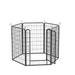 6 Panels Heavy Duty Metal Pet Fence Playpen Kit Indoor/Outdoor Pet Dog Fence Playground Exercise Pen (39.37 in. H x 27.76 W)