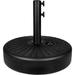 20in. Heavy Duty Patio Umbrella Base with Steel Holder, Filled in 50 lb. Capacity for Outdoor, Lawn, Garden-Round Black