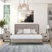 Furniture of America Cruz Contemporary Gray Solid Wood Platform 3-Piece Bed and 2 Nightstand Bedroom Set