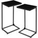 C Tables End Table, TV Trays Set of 2, Couch Table for Small Space, Bedside Tables for Living Room, Bedroom, Office