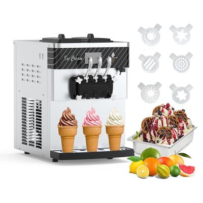 Commercial Ice Cream Maker, Frozen Yogurt Machine, 22-30L/H, 2450 W