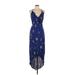 Lucy Love Casual Dress - Wrap: Blue Stars Dresses - Women's Size Large