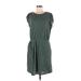 Gap Casual Dress - DropWaist: Green Solid Dresses - Women's Size Large
