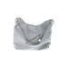 Leather Shoulder Bag: Gray Solid Bags