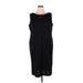 Maya Brooke Casual Dress - Sheath: Black Dresses - Women's Size 18