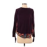 Ann Taylor LOFT Pullover Sweater: Purple Brocade Tops - Women's Size X-Small